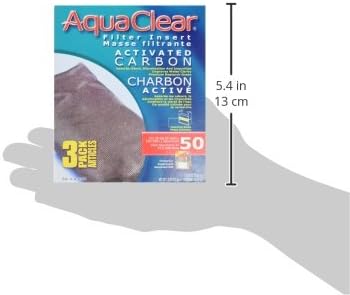 Aqua Clear Aquaclear Activated Carbon Filter Inserts, 3 Pack – Replacement Chemical Filter Media for 50 Gallon Tank