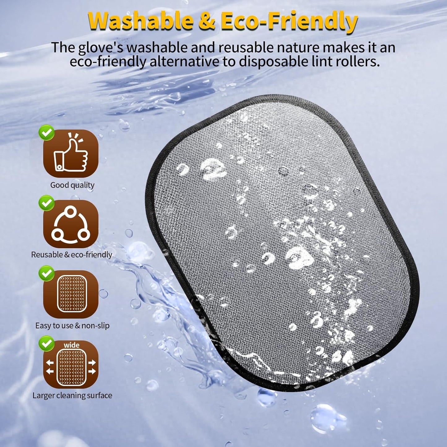 Pet Hair Removal Glove for Dogs & Cats, Newly Upgraded Reusable Electrostatic Pet Hair Gloves, Pet Hair Remover Tool for Clothing, Couch, Carpet, Car Seat