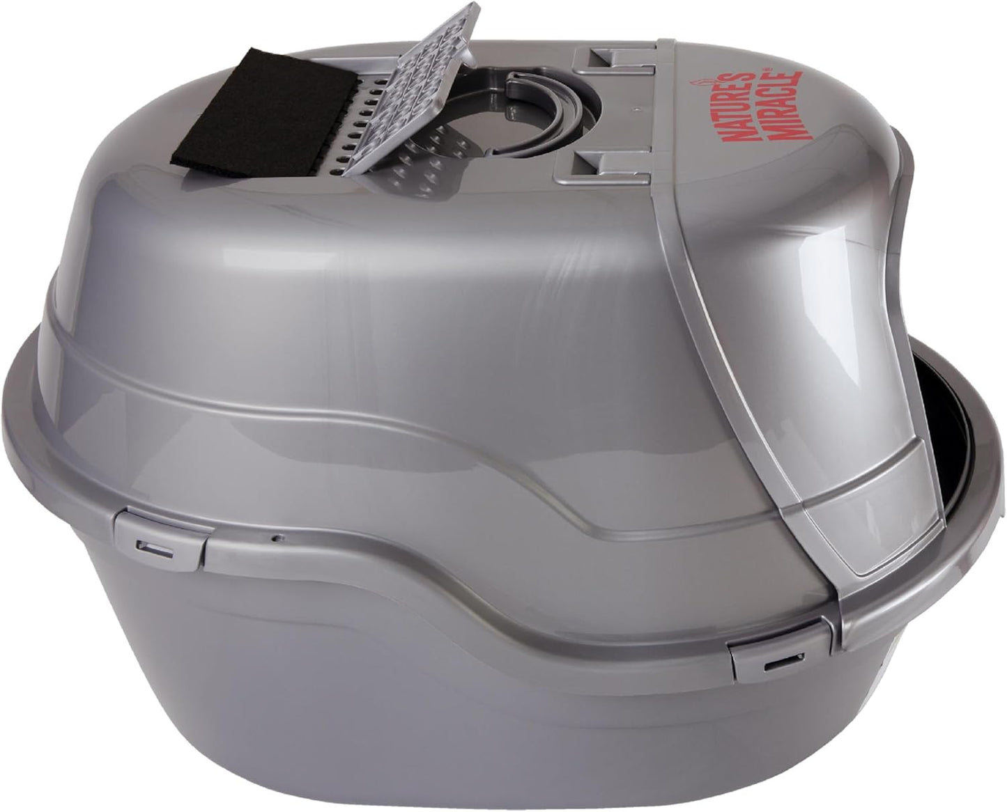 Nature’S Miracle Hooded Flip Top Litter Box for Cats, with Built-In Odor Control Charcoal Filter