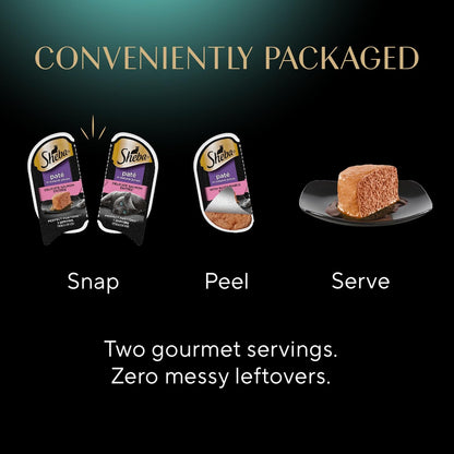 Perfect Portions Wet Cat Food Pate with Sustainable Salmon, Signature Seafood Entree, and Tender Whitefish and Tuna Entree Variety Pack, 2.6 Oz. Twin Pack Trays (24 Count, 48 Servings)