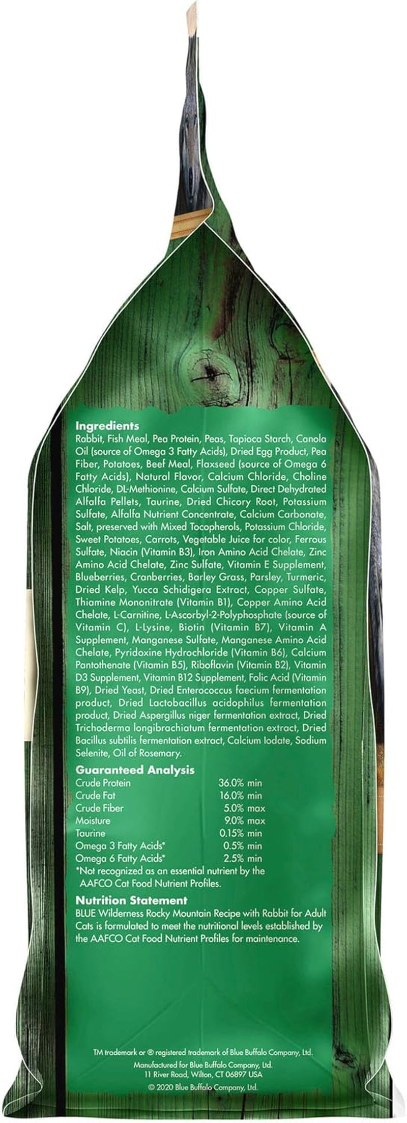 Wilderness Rocky Mountain Recipe High Protein, Natural Adult Dry Cat Food, Rabbit 4-Lb