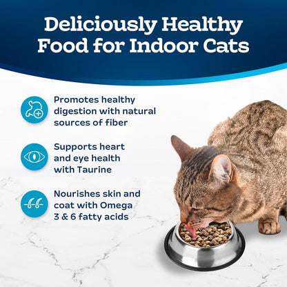 Tastefuls Natural Dry Food for Adult Indoor Cats, Chicken & Brown Rice Recipe, 15-Lb. Bag