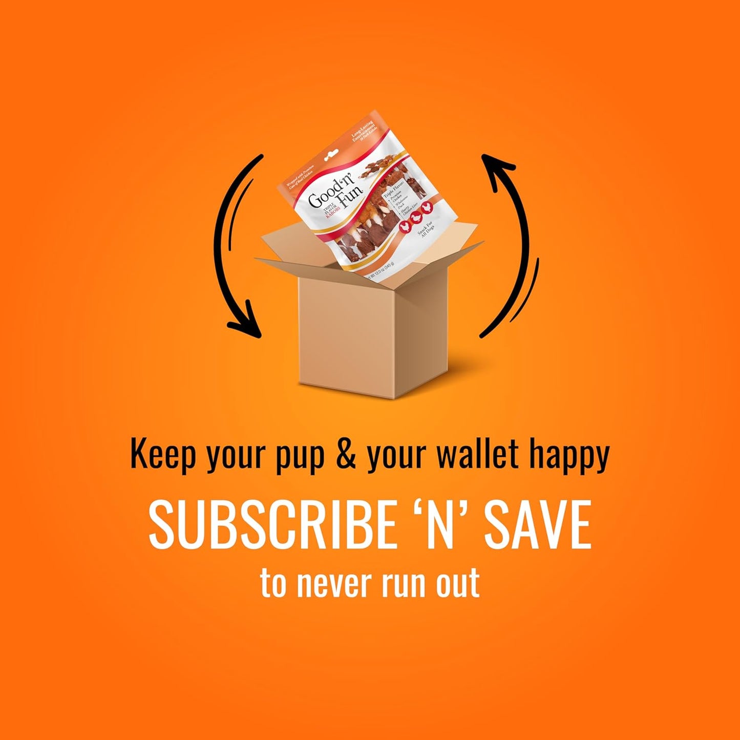 Good ‘N’ Fun Triple Flavor Kabobs Chews for All Dogs, 24 Ounces, Treat Your Dog to Chews Made from Beef Hide, Real Chicken, Pork Hide, Duck and Chicken Liver