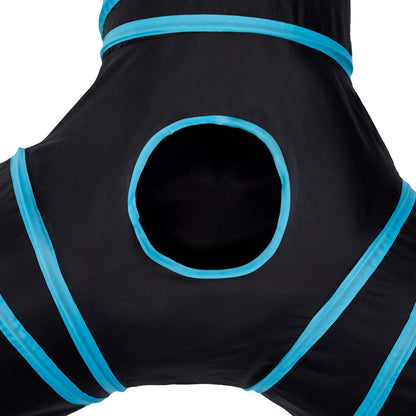 Pet Cat Tunnel Tube Cat Toys 3 Way Collapsible, Tunnels for Indoor Cats，Kitty Bored Peek Hole Toy Ball Cat, Puppy, Kitty, Kitten, Rabbit