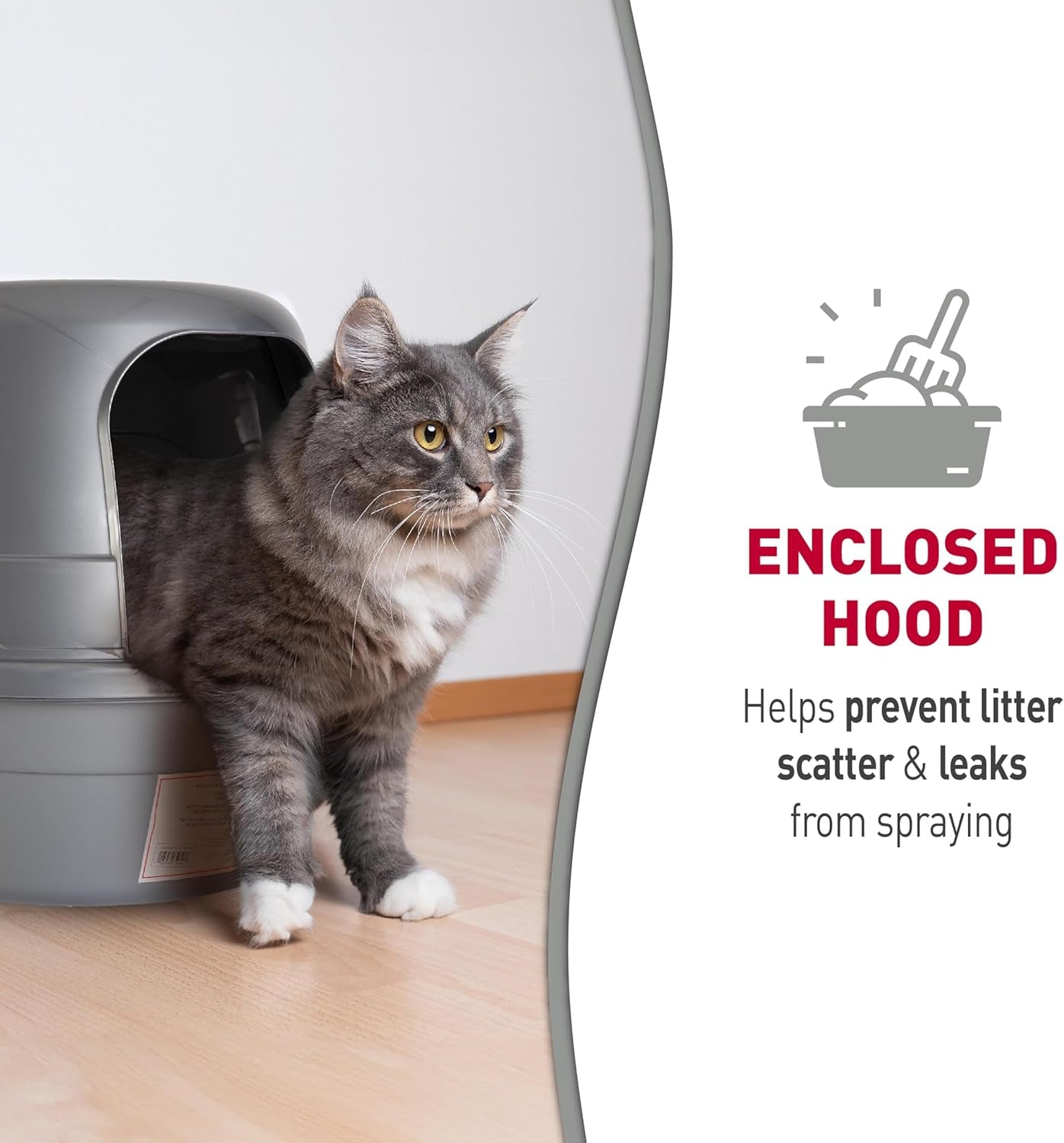 Nature’S Miracle Hooded Flip Top Litter Box for Cats, with Built-In Odor Control Charcoal Filter