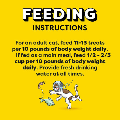 Classic Crunchy and Soft Cat Treats, Seafood Medley Flavor, 30 Oz. Tub