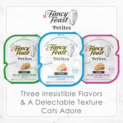 Purina  Gourmet Wet Cat Food Variety Pack, Petites Gravy Collection, Break-Apart Tubs, 48 Servings - (Pack of 24) 2.8 Oz. Tubs