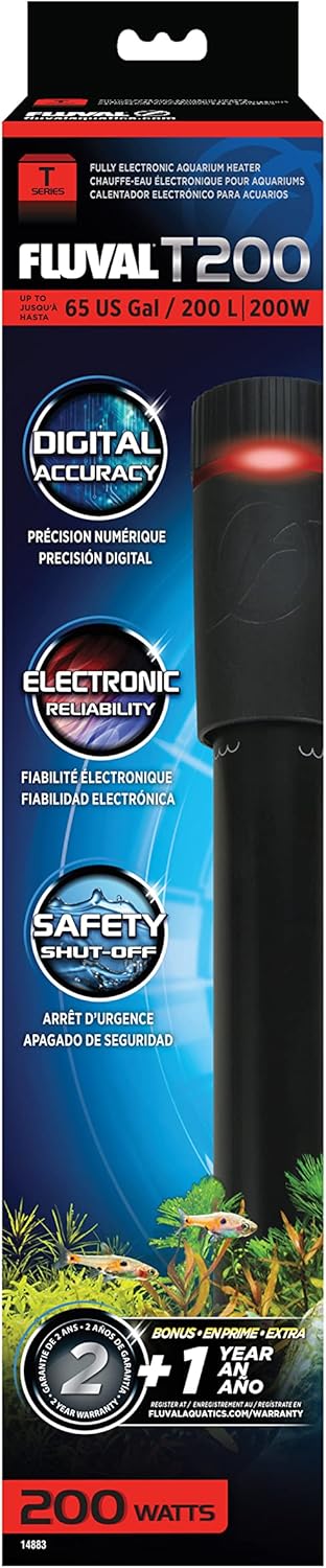 T200 Fully Electronic Heater for Freshwater Aquariums up to 65 Gal.