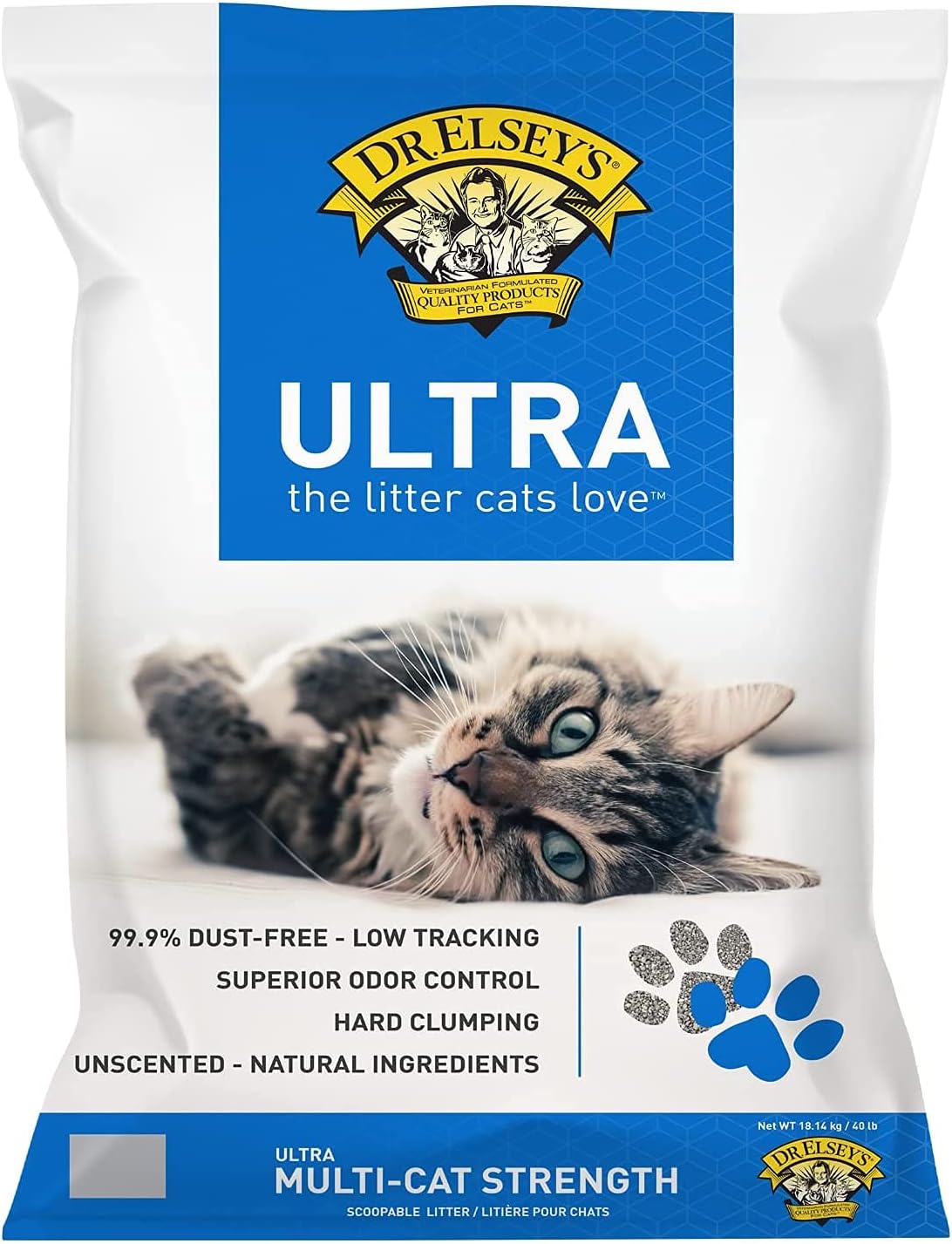 Ultra Unscented Clumping Clay Cat Litter 40 Lb. Bag