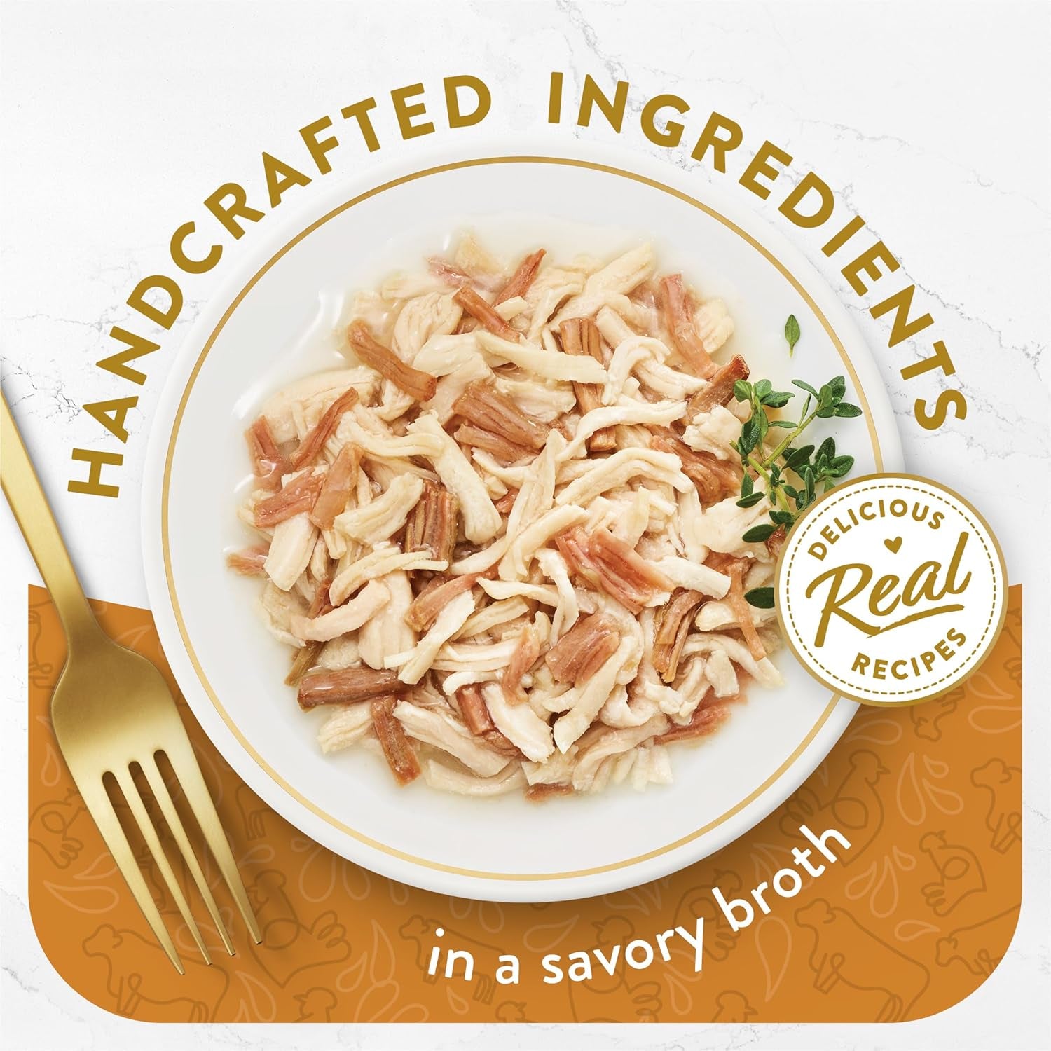 Purina  Appetizers Lickable Grain Free Cat Food Topper White Meat Chicken and Shredded Beef Appetizer - (Pack of 10) 1.1 Oz. Trays