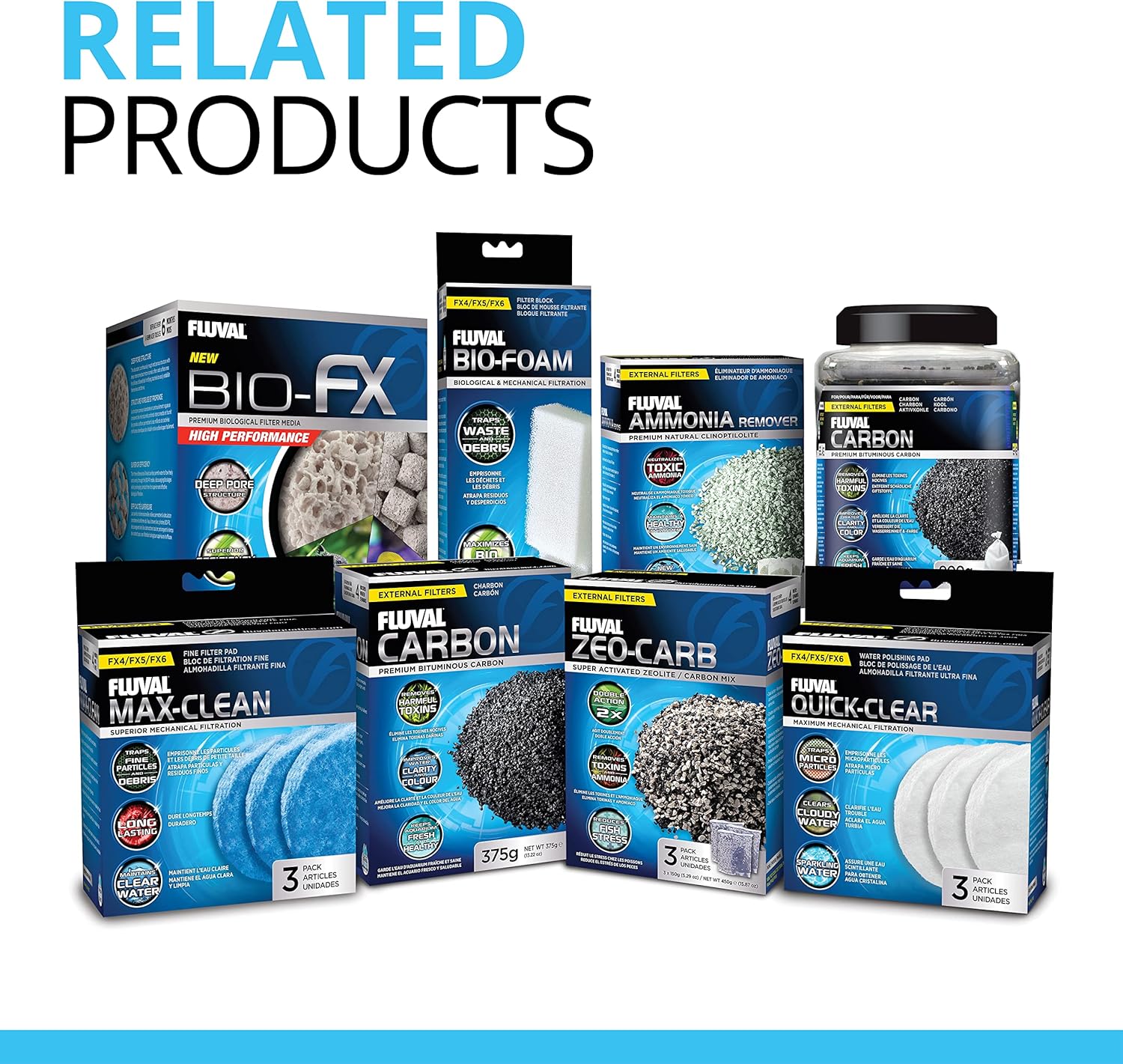 FX4/FX5/FX6 Bio-Foam, Replacement Aquarium Filter Media, 2-Pack, A239