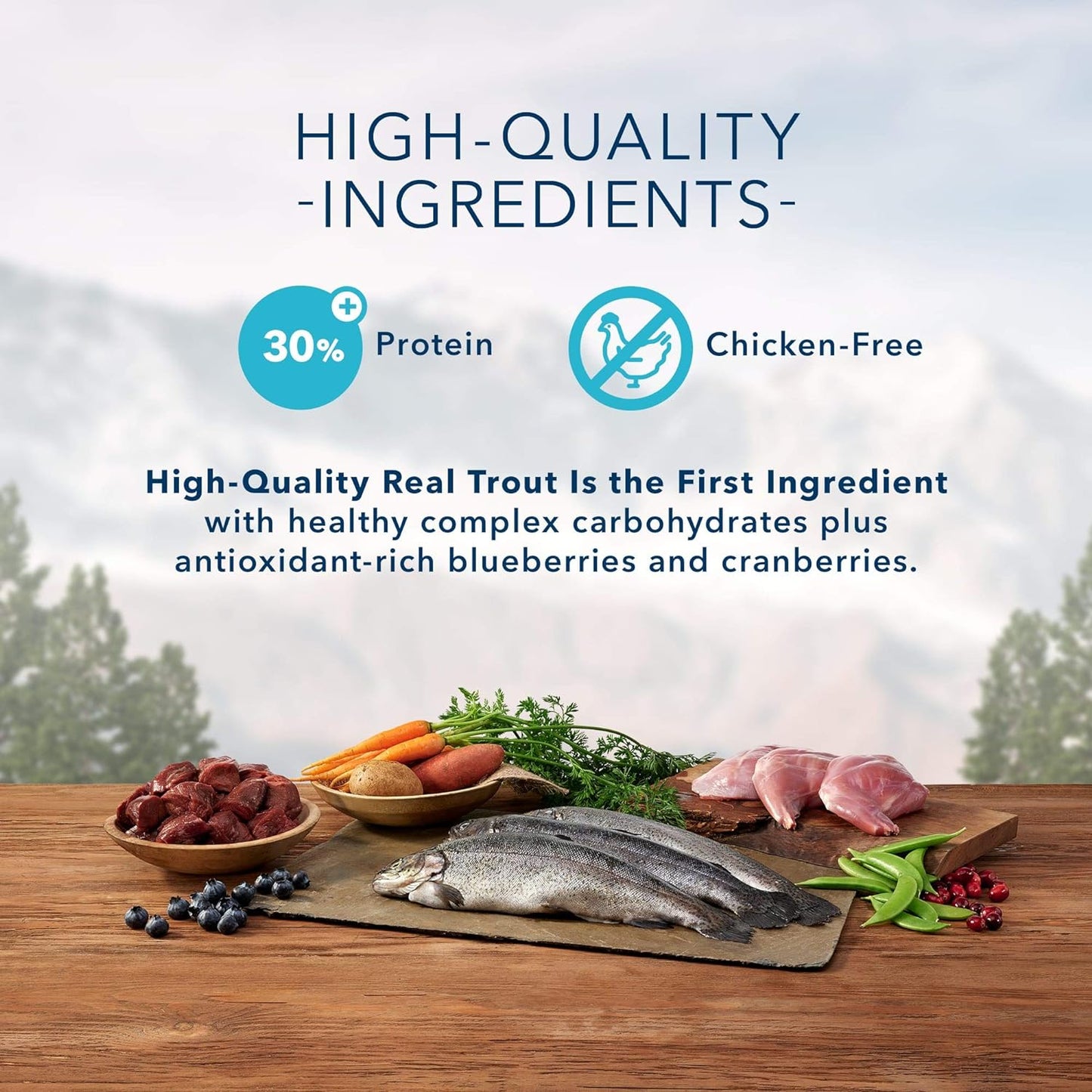 Wilderness Rocky Mountain Recipe High Protein, Natural Adult Dry Cat Food, Trout 10-Lb