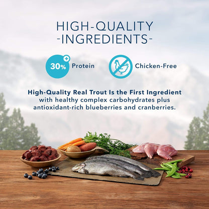 Wilderness Rocky Mountain Recipe High Protein, Natural Adult Dry Cat Food, Trout 10-Lb