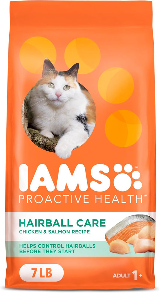 Proactive Health Adult Hairball Care Dry Cat Food with Chicken and Salmon, 7 Lb. Bag