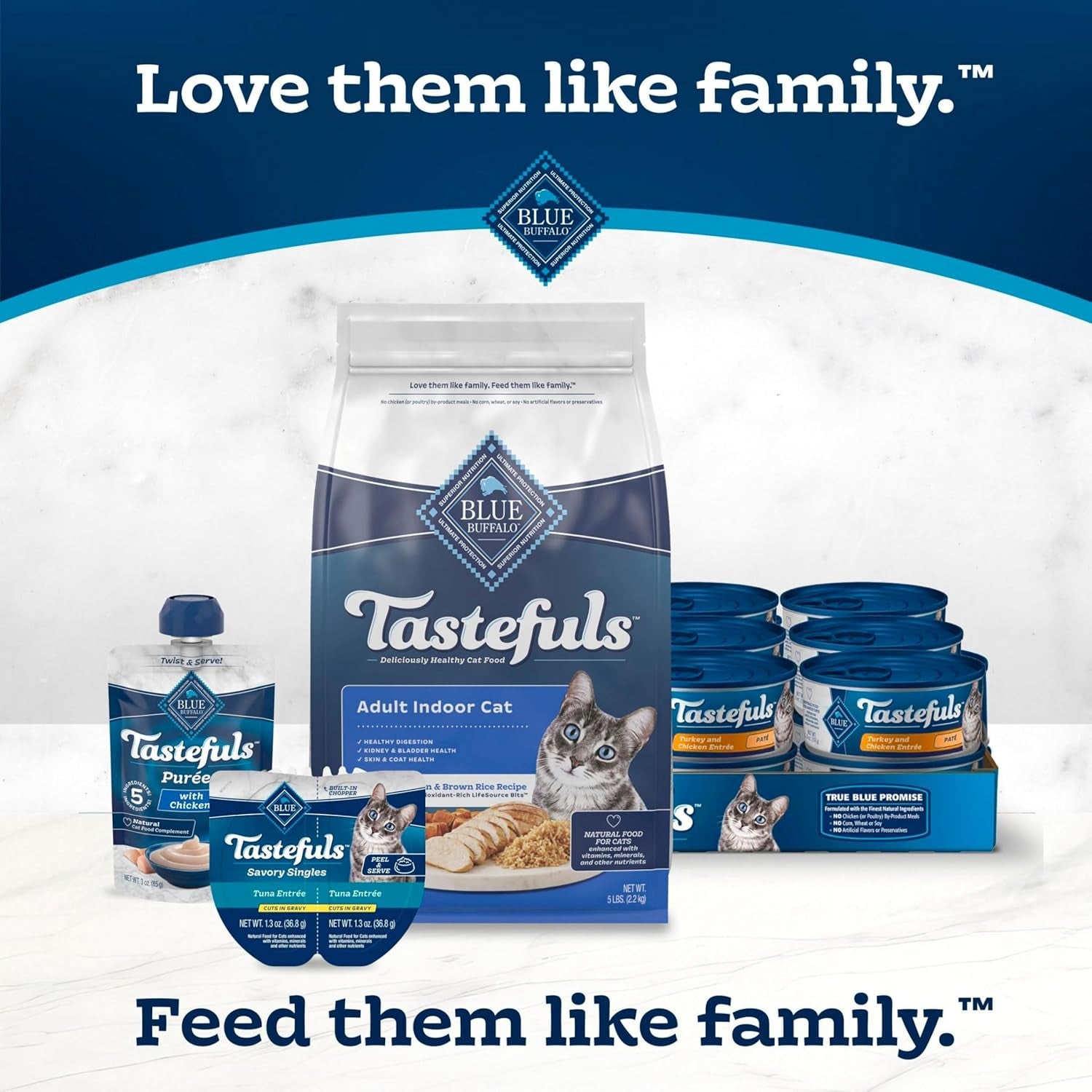 Tastefuls Natural Dry Food for Adult Indoor Cats, Chicken & Brown Rice Recipe, 15-Lb. Bag