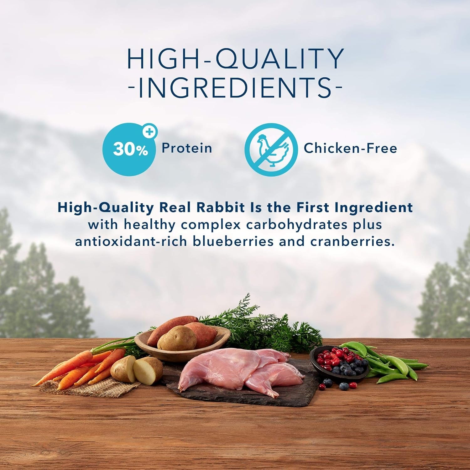 Wilderness Rocky Mountain Recipe High Protein, Natural Adult Dry Cat Food, Rabbit 4-Lb