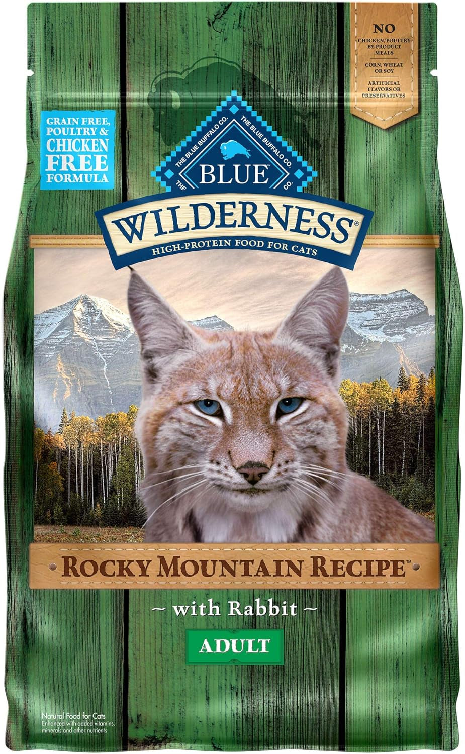Wilderness Rocky Mountain Recipe High Protein, Natural Adult Dry Cat Food, Rabbit 4-Lb