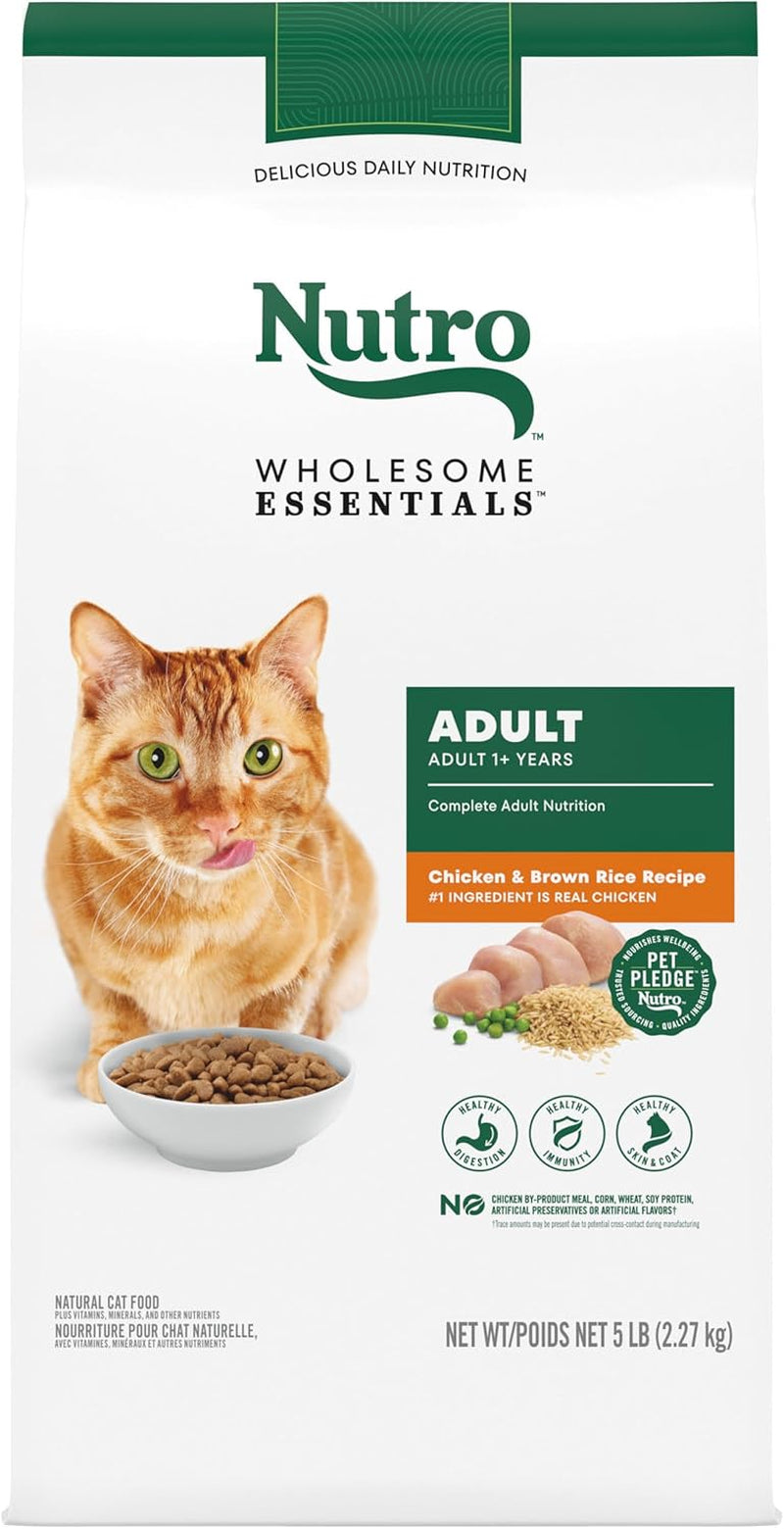 Wholesome Essentials Adult Dry Cat Food, Chicken & Brown Rice Recipe, 5 Lb. Bag
