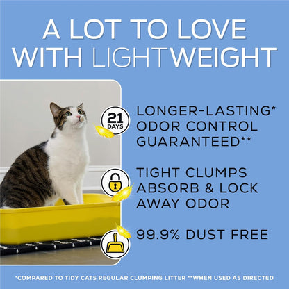 Purina  Lightweight Instant Action, Odor Control, Multi-Cat, Clumping, 99.9 Percent Dust Free Cat Litter - 17 Lb. Box